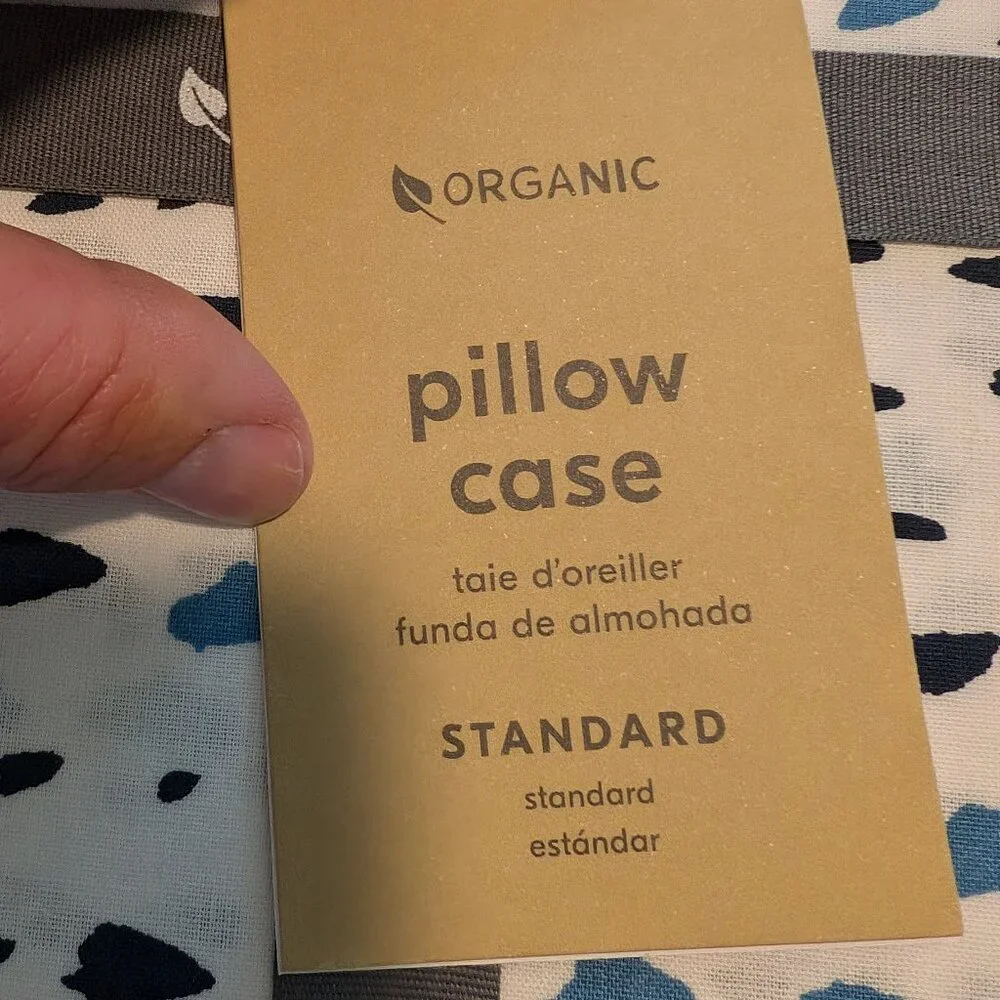 West Elm Organic Pebble Dots Pillowcase, Standard, Set of 2 - Midnight - NWT